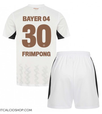 Bayer Leverkusen Jeremie Frimpong #30 Seconda Maglia Bambino 2024-25 Manica Corta (+ Pantaloni corti)